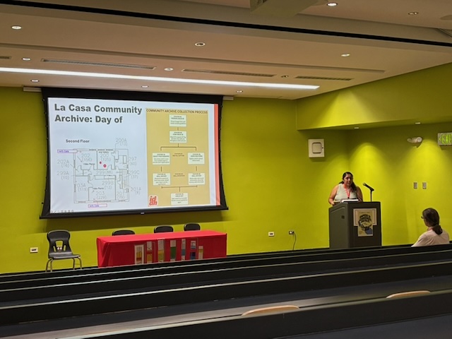 Vanessa Elias presenting at the LACDH symposium.