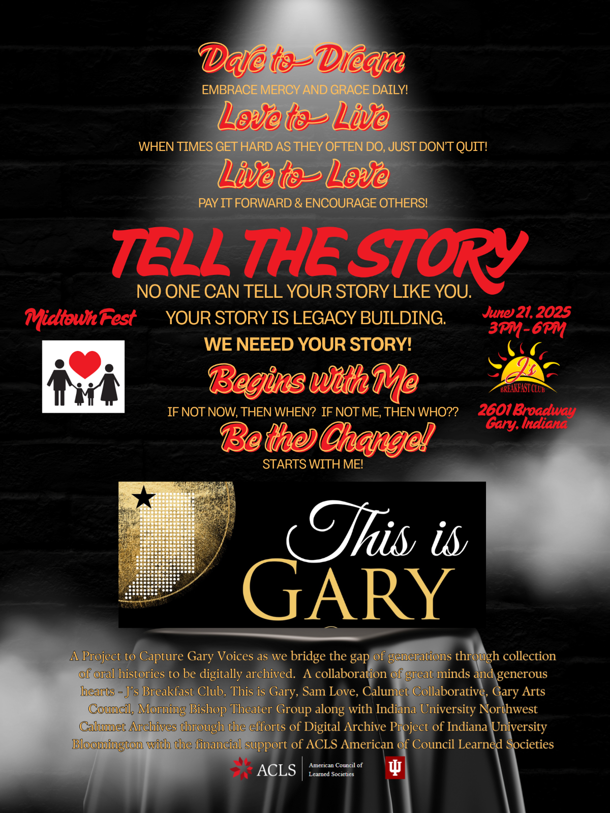 Gary Indiana Midtown Fest Voices of Gary Poster
