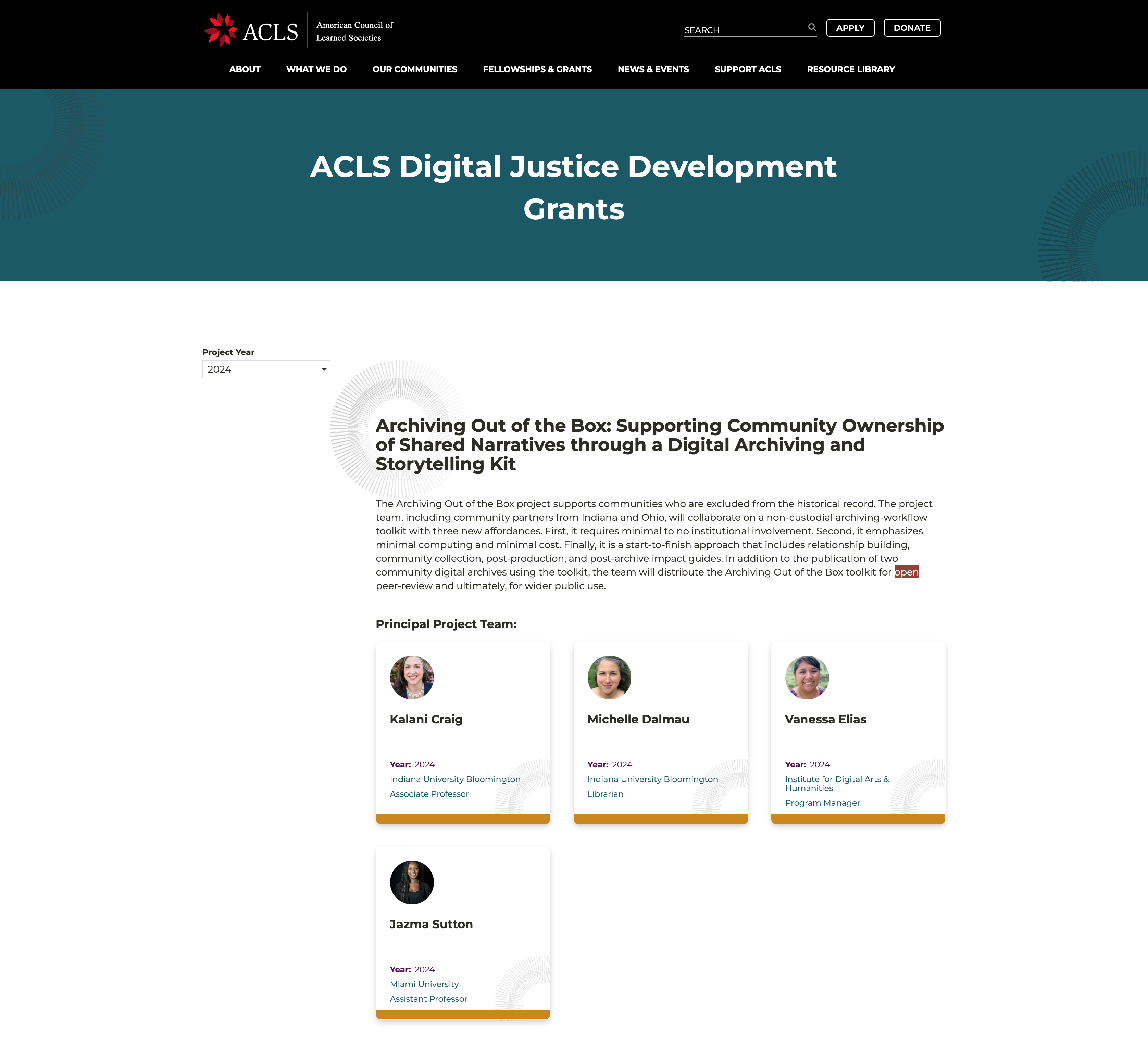 ACLS Digital Justice Development Grant