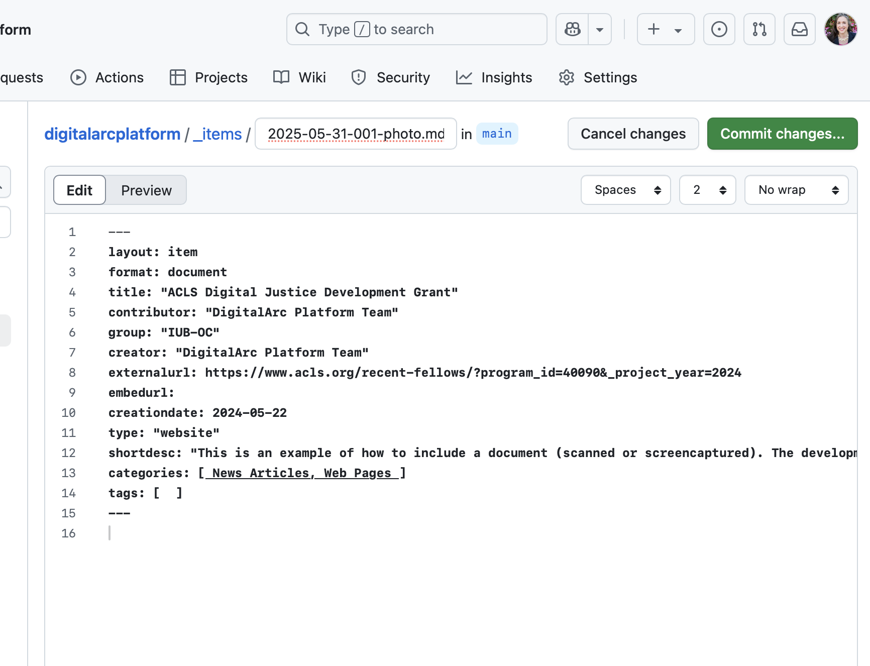 How to edit file names and contents in Github